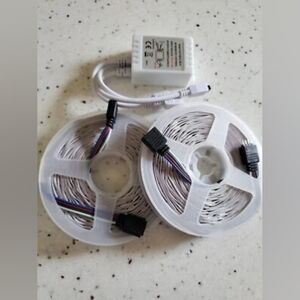 White RGB LED Strip Light Kit with Controller